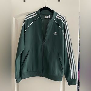 Adidas Zip Track Jacket - Forest Green - Sz. Large